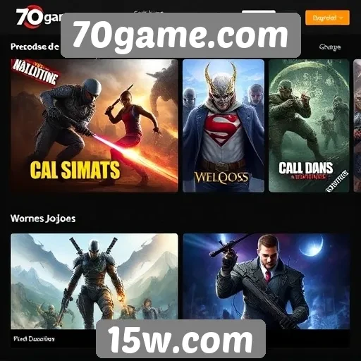 Análise das principais categorias de jogos no 70game.com